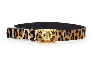 Roberto Cavalli,Accessories Jaguar-Print Panther Head Belt