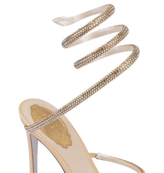 RENE CAOVILLA,Shoes Cleo Gold Sandal 105 Sandals
