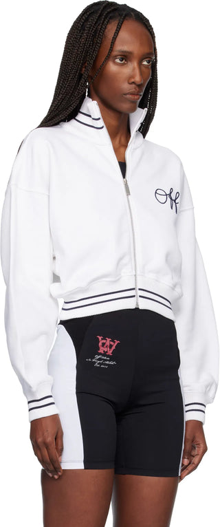 OFF WHITE hite White Script Logo Regular Zip-Up Jacket