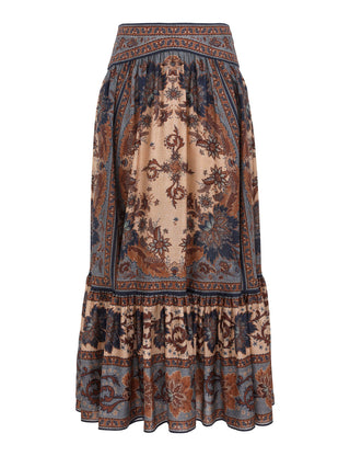 ZIMMERMANN Ascension Tiered Midi Skirt