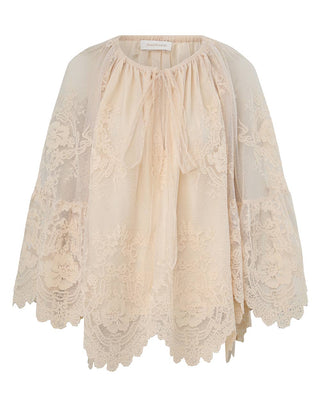 ZIMMERMANN Hypnotic Tiered Lace Blouse