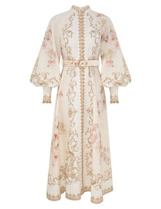ZIMMERMANN Hypnotic Buttoned Midi Dress
