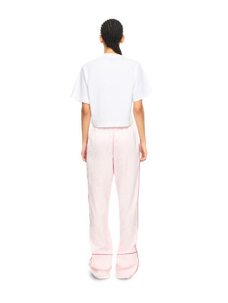 OFF WHITE Bookish Glowing Flower Crop T-shirt