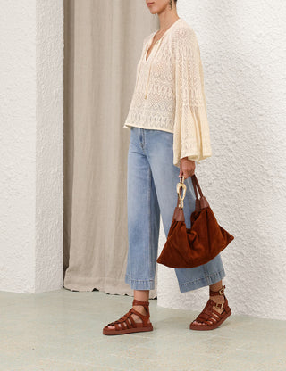 ZIMMERMANN Coco Pointelle Lace Top