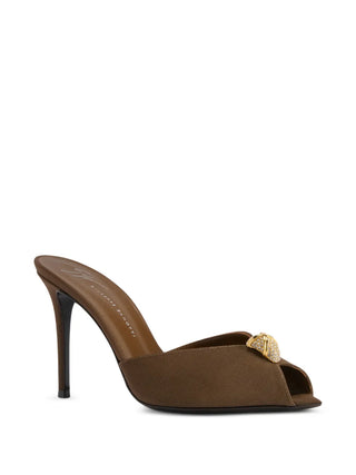 Giuseppe Zanotti Intriigo Cocktail 90 geometric brooches heel sandals