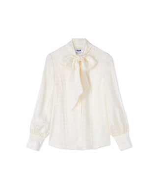 MSGM Blouse in "Fluid Viscose Jacquard" fabric