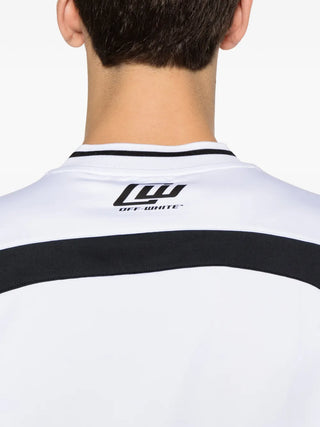 OFF WHITE logo-print V-neck T-shirt