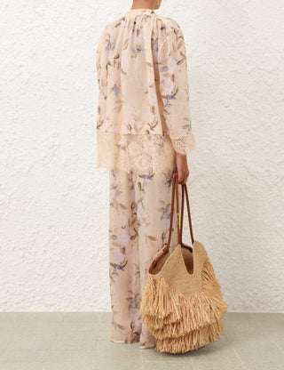 ZIMMERMANN Cascadian Lace Trimmed Pant