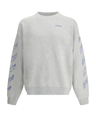 OFF WHITE SCRIBBLE DIAG SKATE CREWNECK
