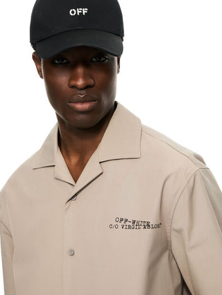 OFF WHITE Type Arrow Poplin Bowling Shirt