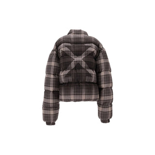 OFF WHITE SPRAY ARR CHECK FLAN DOWNJKT