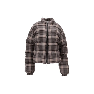 OFF WHITE SPRAY ARR CHECK FLAN DOWNJKT