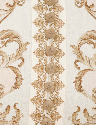 ZIMMERMANN Hypnotic Buttoned Midi Dress