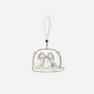 SELF PORTRAIT CLEAR TOP HANDLE CLUTCH BAG TRANSPERANT