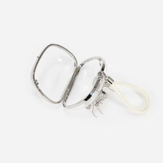 SELF PORTRAIT CLEAR TOP HANDLE CLUTCH BAG TRANSPERANT