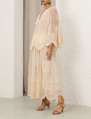 ZIMMERMANN Hypnotic Tiered Lace Blouse