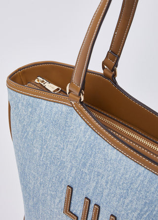 LIU JO Large denim tote bag
