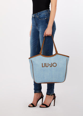 LIU JO Large denim tote bag