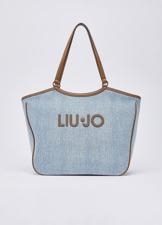 LIU JO Large denim tote bag