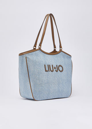 LIU JO Large denim tote bag