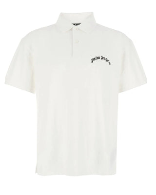 PALM ANGELS White polo shirt with logo