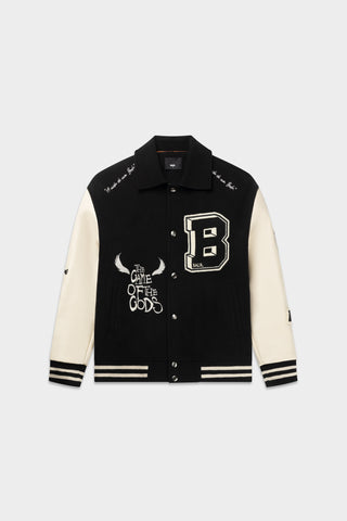 BALR Game of the Gods Graffiti Box Fit Varsity Jacket