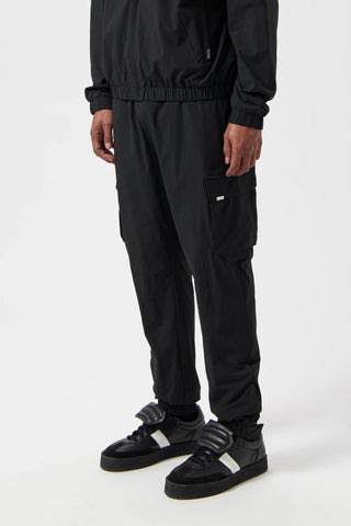 BALR Tech Cuffed Cargo Pants Jet Black