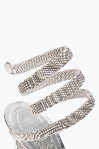 RENE CAOVILLA Trigold Cleo Silver Sandal 105