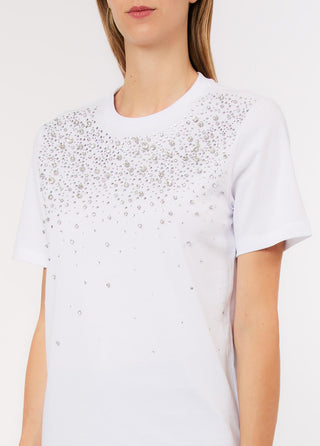 LIU JO T-shirt with precious stones
