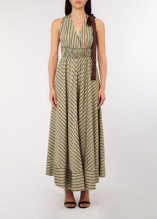 LIU JO  striped V-neck dress