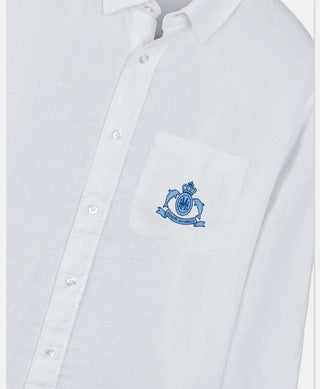 HOMIÉS MARBELLA DOLPHIN LINEN SHIRT WHITE