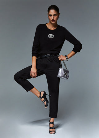 LIU JO Slim-fit trousers with turn-ups