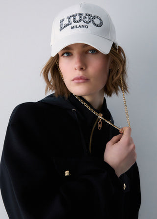 LIU JO Baseball cap with bejewelled logo