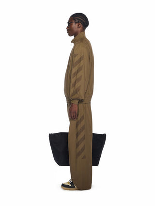 OFF WHITE Diagonal Cotton Tracktop