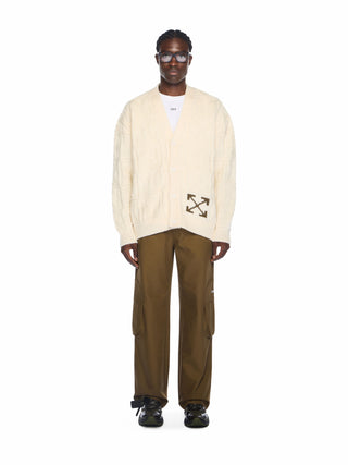OFF WHITE Arrow 3D Stitch Cardigan
