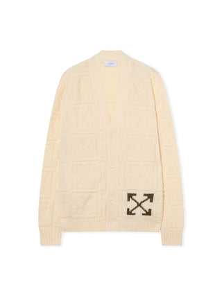OFF WHITE Arrow 3D Stitch Cardigan