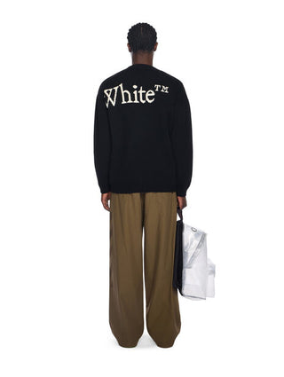 OFF WHITE Bookish Knit Crewneck Sweater