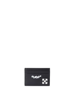 OFF WHITE Black Jitney Quote Card Case