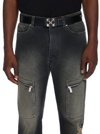 OFF WHITE Arrow Quote Leather Belt