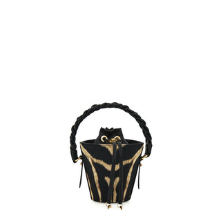 Roberto Cavalli,Accessories Flower Felix Panther Head Bucket Bag