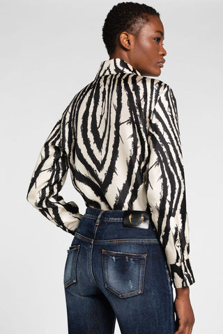 Roberto Cavalli Animalier Patchwork-Print Appliqué Slim-Fit Jeans