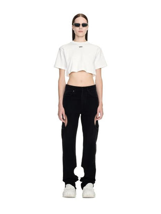 OFF WHITE OFF STAMP RIB CROPPED TEE