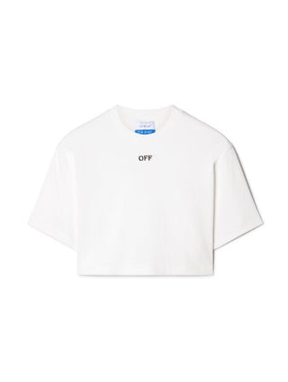 OFF WHITE OFF STAMP RIB CROPPED TEE