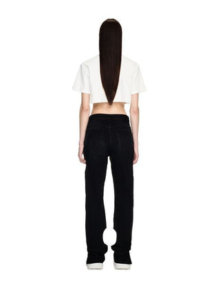 OFF WHITE OFF STAMP RIB CROPPED TEE