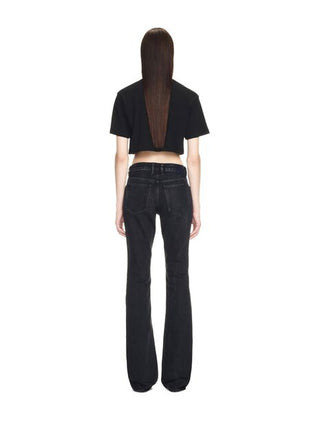 OFF WHITE OFF STAMP RIB CROPPED TEE
