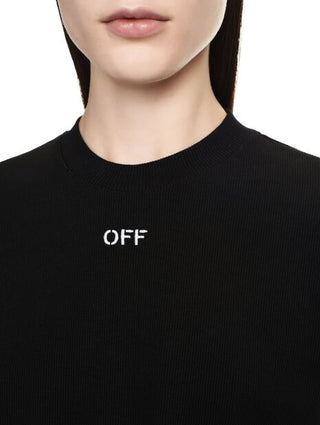 OFF WHITE OFF STAMP RIB CROPPED TEE