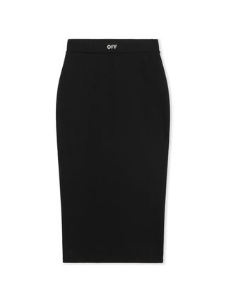 OFF WHITE Sleek Midi Skirt