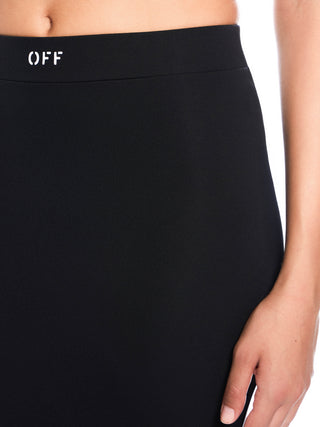 OFF WHITE Sleek Midi Skirt