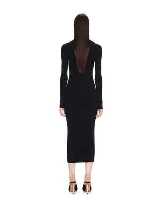 OFF WHITE OFF STAMP RIB ROUND LONG DRES