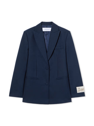 OFF WHITE Gabardine Label Tomboy Blazer